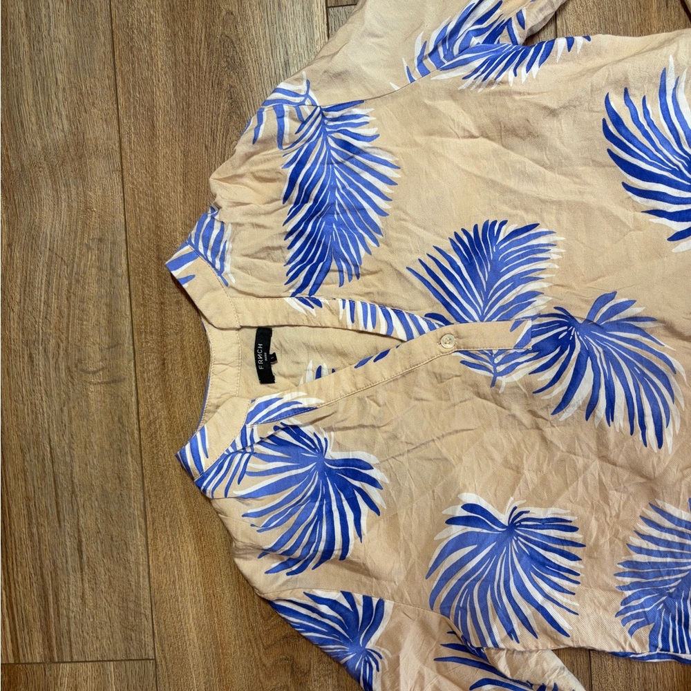 FRNCH long sleeve V-Neck Parisian bohemian  blouse - Picture 7 of 11